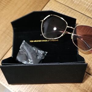 Gold and Black Sunglasses Fun geometric Twist on Aviators!